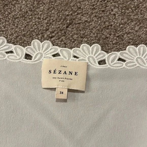 Sezane Ilonie Blouse Écru. - Size 34 - Picture 2 of 5